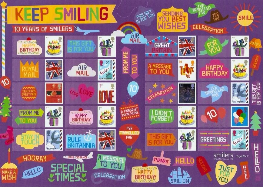 2010 GB - LS73 - "Keep Smiling" Smiler Sheet MNH